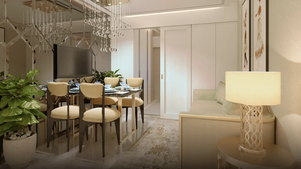 Twin 1 Bedroom Living and Dining