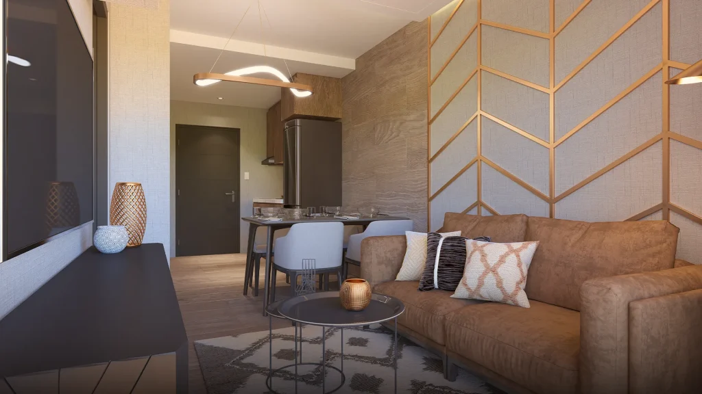 Twin 2 Bedroom Living and Dinning